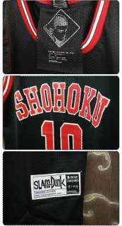 SLAM DUNK SHOHOKU Basketball Jersey #10 Sakuragi Anime Cosplay Costume 