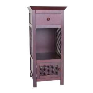  Elite Home Fashions Shelved Floor Cabinet with Drawer and 