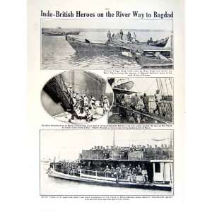  1915 16 WORLD WAR BRITISH SAILORS ARAB DHOW TIGRIS