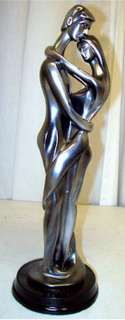 Slow Dance` Silver Finish Statue Dancing Couple Lovers  