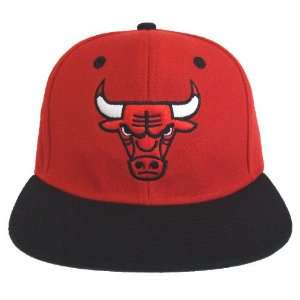  Chicago Bulls Retro Bull Only 2 Tone Snapback Cap Hat Red 