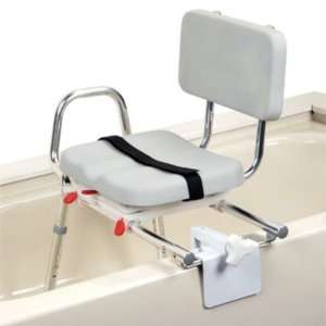 Sliding Tub Mount Shower transfer Bench w Swivel Seat  