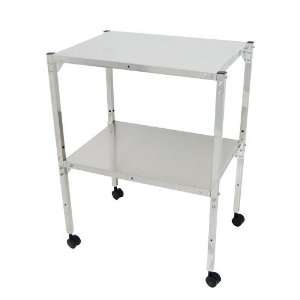  MRI Non Magnetic Utility Table with Top Shelf and Rails 