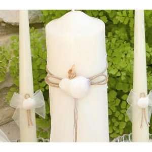   Seashore Shell Unity Candle and Taper Candles