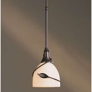   Smoke Leaf 1 Light Down Light Pendant from the Twining Leaf Collectio