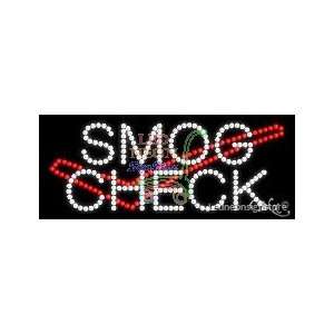 Smog Check Logo LED Sign 11 inch tall x 27 inch wide x 3.5 inch deep 