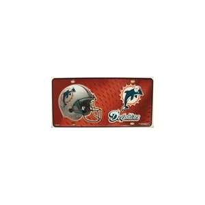  LP   709 Miami Dolphins NFL Football License Plate   1101M 