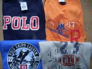 Variety of Polo Ralph Lauren LS Graphic Tee Shirt Boys New 6 7 10 12 