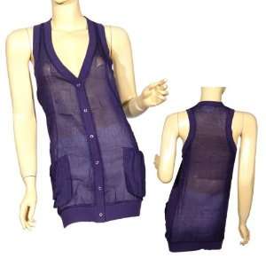  Ladies Fashion Sleeveless V Neck Button Down Vest Case 