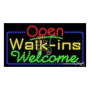  Walk ins Welcome LED Business Sign 17 Tall x 32 Wide x 1 