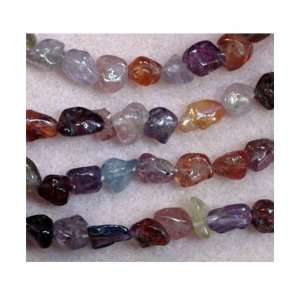  Genuine Spinel Multi color 7mm Nuggets Beads Strand 14 