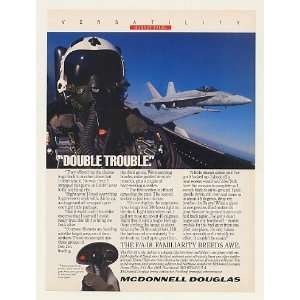  1989 McDonnell Douglas F/A 18 Hornet Aircraft Pilot Print 