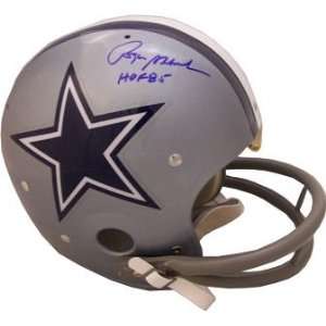  Roger Staubach Autographed Helmet   RK Style Historic 