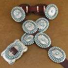 Navajo belt Sterling silver Turquoise Concho Concho Belt  
