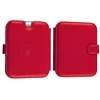 Red Leather Case Cover+LED Light+Clear LCD Film For Nook Simple Touch 