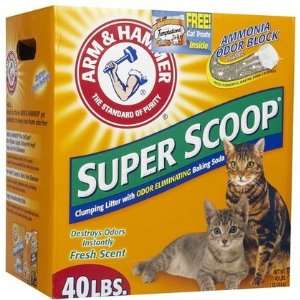  Arm & Hammer SuperScoop Clumping Litter   Fresh Scent   40 