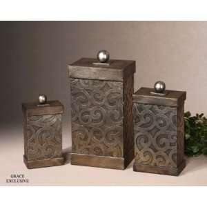  Grace Feyock 19418 Nera, Boxes, S 3 Antiqued Silver Leaf 