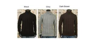 C51021 Mens High collar Silm Fit Cotton Blend Sweater Woolen Winter 