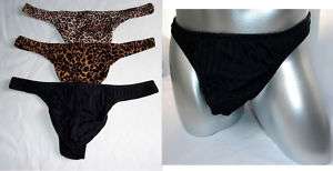 3PCS Silk Knit Mens Underwear Thong Briefs M (W33 36)  