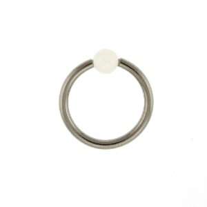   WHITE Gauge 14, Ball Size 4mm, Length 12mm Sold as a Pair Jewelry
