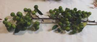 Green Apple Twig Silk Flowers Long Stem 30 F671  