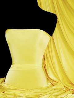Mid yellow silk touch 4 way stretch jersey lycra fabric