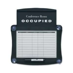  Quartet Conference Room Scheduler Sign   Black   QRT995 