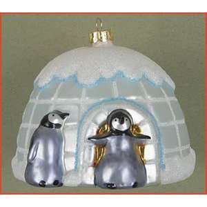  Margaret Cobane Glass Ornament   Pookie Penguin Igloo 
