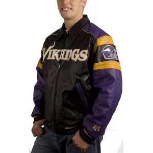 Minnesota Vikings 2008 Pig Napa Elite Leather Varsity Jacket  