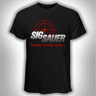 New T Shirt SIG SAUER Arm Guns SIGARMS Logo S   3XL  