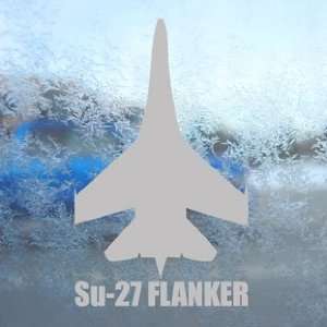 Su 27 FLANKER Gray Decal Military Soldier Window Gray 