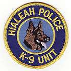 Hialeah FL. Florida K 9 K9 Police Patch *New*