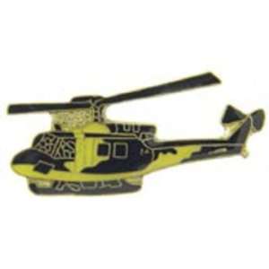  UH 1 Huey Helicopter Pin Black & Yellow 1 1/2 Arts 
