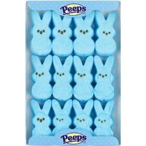 Marshmallow Peeps Blue Easter Bunnies 12ct.  Grocery 