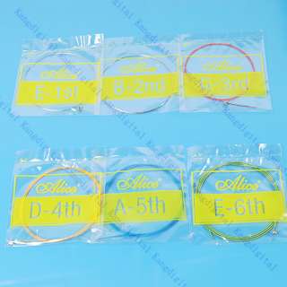 Rainbow Colorful Color String For Acoustic Guitar Set  