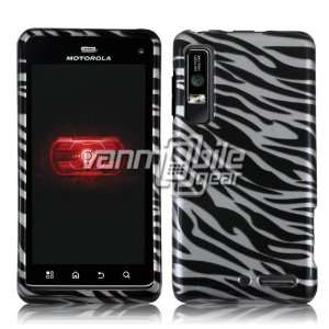  Motorola Droid 3 XT862   Silver/Black Zebra Design Hard 2 