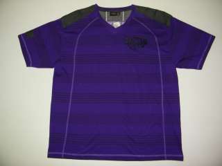 Most Official Seven Mens Short Sleeve Purple V Neck Stripe T shirt SZ 