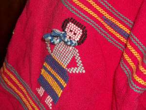 VTG GUATEMALAN HUIPIL LITTLE PEOPLE HANDWOVEN DRESS  