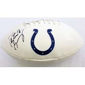  Signed Peyton Manning Colts Logo Ball   GAI   Autographed 