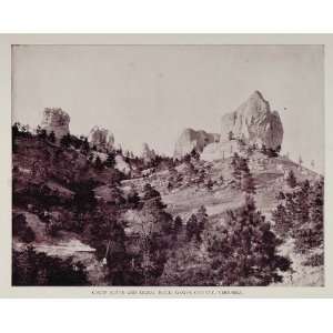  1893 Print Crow Butte Signal Rock Dawes County Nebraska 