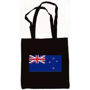  New Zealand Flag Tote Bag Black 