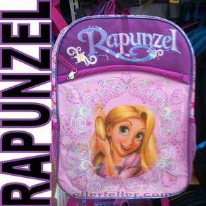 DISNEY TANGLED RAPUNZEL Glitter Backpack Book Bag 16x12  