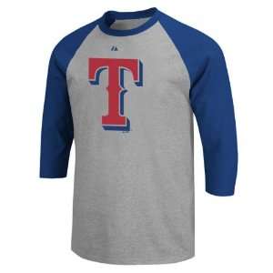  Texas Rangers Official Logo 3/4 Raglan Shirt Sports 