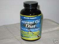 COCONUT OIL DIET NATURAL WEIGHT LOSS, 120 SOFT GEL TABS  