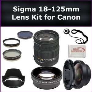  Sigma 18 125mm f/3.8 5.6 DC OS HSM Lens Kit for Canon EOS 