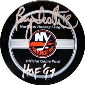  Bryan Trottier Autographed HOF 97 NY Islanders Game 