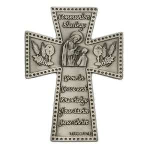    5 Fine Pewter Hand Finished Communion Grace Wall Cross Baby
