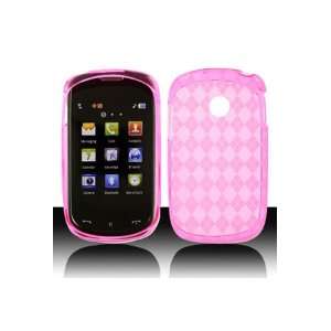  LG 800G TPU Skin Case with Inner Check Design   Hot Pink 