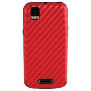 Motorola XPRT Cell Phone Red Carbon Fiber Texture Full Body Shield 