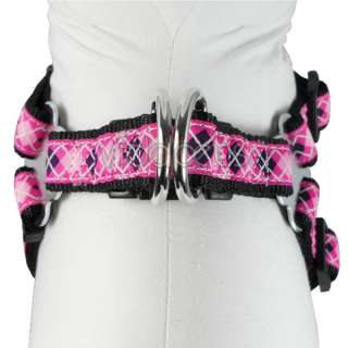   Pink Doggie Nylon Comfort Dog Harness Collar L Large+ 4ft leash  